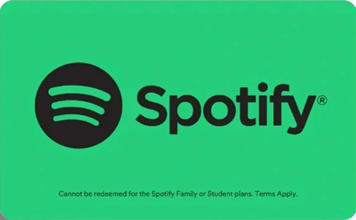 Spotify gift card reward example